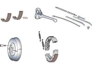 Drum Brake Shoe Lining with rivets