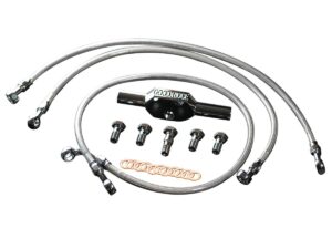 High End Brake Line Kit Stainless Steel Clear Coated
