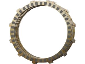 Carbon Fiber Clutch Kit Kit consists of 6 friction plates. Design is wider than stock plates for 25% greater surface area.