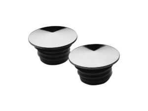Peaked Low Profile Stainless Steel Gas Cap Set Chrome