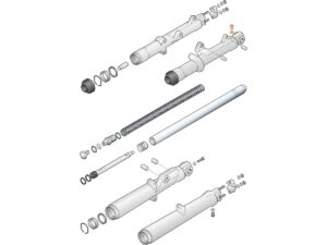 Slider Drain Screw Kit Big Twin Front Fork Parts OEM 45858-77