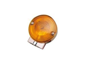 Late Touring Model Front Turn Signal Chrome Amber Dual Filament