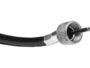 Speedo Cable, Braided Speedometer Cable 16 mm Nut Stainless Steel Clear Coated