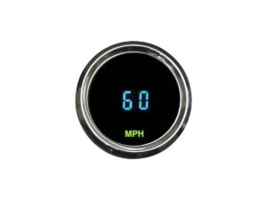 Round Mini Speedometer Scale: 225 mph