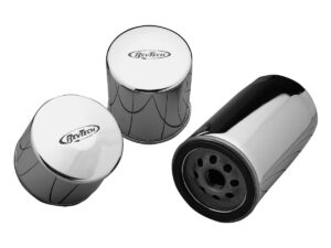Long Evolution Engine High-Performance Oil Filter with Magnet Chrome
