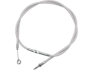 Argent Coil Wound (CW) Clutch Cable +1″ Stainless Steel Clear Coated Chrome Look 58,2″