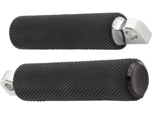 Knurled Rubber Footpeg Black, Anodized