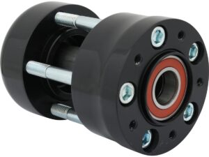 Single Rotor Front Wheel Hub Black Non-ABS Single Flange
