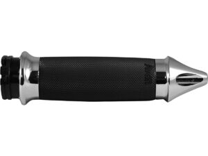 Custom Contour Spike Grips Black Chrome 1″ Throttle By Wire