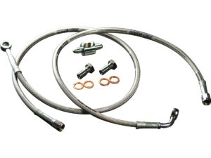 OEM Style Brake Line Kit Stainless Steel Clear Coated