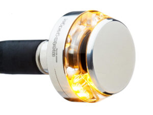 mo.blaze disc LED Bar End Turn Signal Aluminium Polished Clear LED