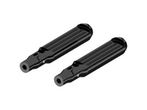 Grooved Passenger Pegs Black, Anodized