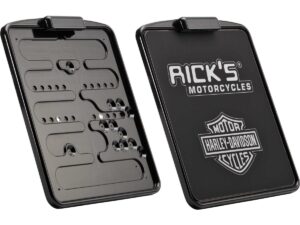Rick Rod Rear End License Plate Frame with LED License Plate Illumination German Specification Black Anodized