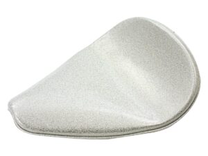 MB Medium Back Side Up Smooth Solo Seat Silver Metalflake Synthetic Leather