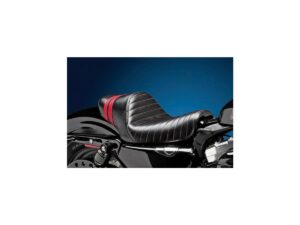 Stubs Spoiler Pleated Seat Red/Red Stripes Black Red Vinyl