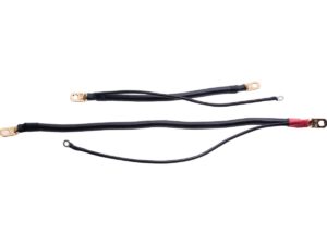 10″ MEGA Positive Battery Cable with 12″ Auxiliary Wire Black