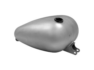 4.2 Gallon Axed Harley Style Custom Gas Tank With single gas cap and with a 22mm threaded fuel bung on the left side.