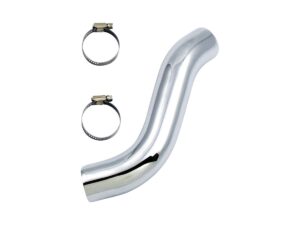 2 into 1 Headpipes Replacement Heat Shields Front Chrome