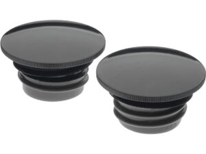 Domed Low Profile Stainless Steel Gas Cap Set Black