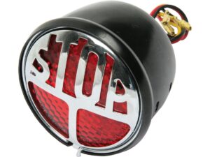 Stop LED Taillight STOP Emblem chrome Black Red LED