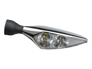 Micro Rhombus Extreme LED Turn Signal Front Left/Rear Right Chrome Clear LED