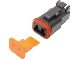 2 Wire Male Connector Housing Black