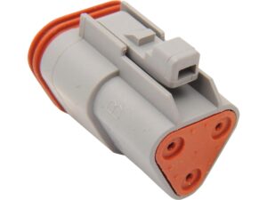 3 Wire Male Connector Housing Gray