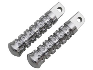 Ribbed Foot Pegs Chrome