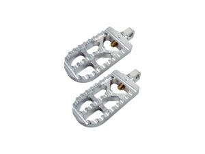 Long Serrated Adjustable Foot Pegs Long Version Chrome