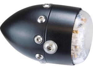 Retro LED Taillight Bezel: satin, Housing: satin Black LED