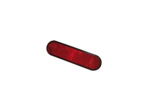 Round Edge Reflector with 2 Mounting Studs Red