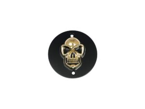 Skull Point Cover 2-hole, horizontal Black Gold
