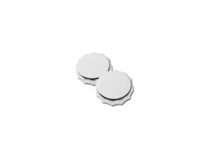 Deluxe Scalloped Gas Cap Left side cap only (Non-vented) Chrome