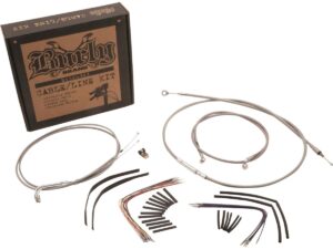 14″ Ape Cable Kit Stainless Steel Clear Coat Non-ABS