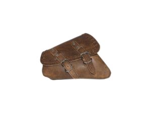 Solo Swing Arm Saddle Bag Rustic Brown Left