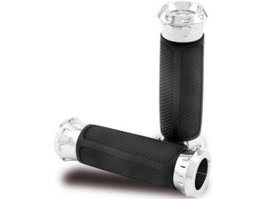 Overdrive Grips Black Chrome 1″ Cable operated
