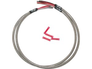 24″ Turn Signal Harness Stainless Braided And Clear Coated for Triple Tree Mounted Signals