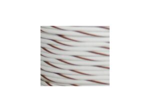OEM Colored 1mm Wire Spools White, Brown Stripe