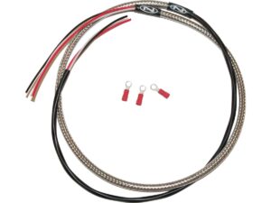 Tachometer Harness Stainless Braided and Clear Coated, Universal Fittment