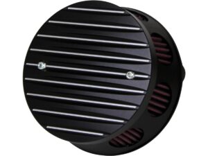 Grooved Line Air Cleaner Black Anodized