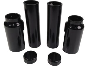 6-Piece Fork Covers with lower Fork Aluminum Covers Without Cult-Werk Logo Black Gloss Powder Coated