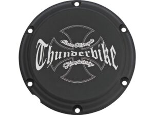 Thunderbike Clutch Cover 6-hole, with Thunderbike Logo Bi-Color Anodized