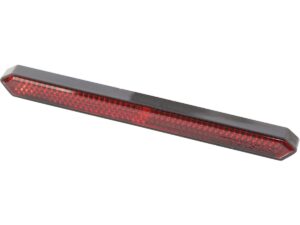 Slim Rectangular Self-Adhesive Reflector With self-adhesive tape, Dimensions: Width: 132 mm, Height: 13 mm, Depth: 9 mm, Reflector surface: Width: 129 mm, Height: 10 mm Red