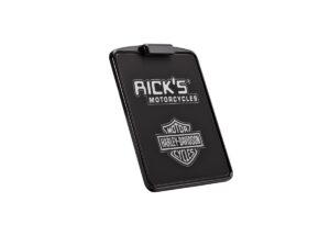 Rick Rod Rear End License Plate Frame with LED License Plate Illumination Swiss Specification Black Anodized