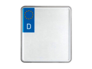 FRAME License Plate Base Plate German Size 200x180mm Aluminium Brushed