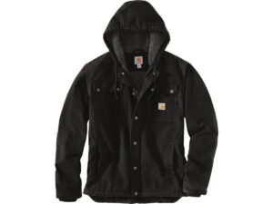 Relaxed Fit Washed Duck Sherpa-Lined Utility Jacket L Black