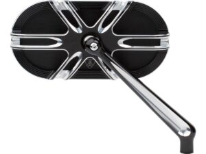 Deep Cut Caged Series Forged Billet Mirror Black, Anodized