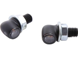 Proton Two LED Turn Signal/Position Light LED, Tinted Lens, Black Metal Housing Black Smoke LED