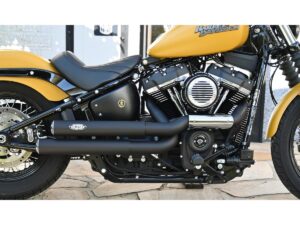 Drager Drag Exhaust System , Polished Smooth Heat Shield, Polished Smooth End Cap, Black 70 mm