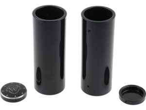 4-Piece Fork Cover Kit 4-piece with Logo Black Gloss Powder Coated